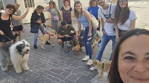 Lezione di gruppo in città — momento 1